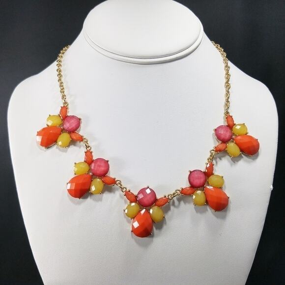 Charming Charlie's Orange, Yellow & Gold Necklace - Picture 3 of 8